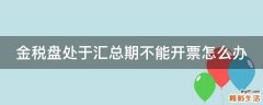 金税盘处于汇总期不能开票怎么办
