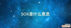 SOX是什么意思