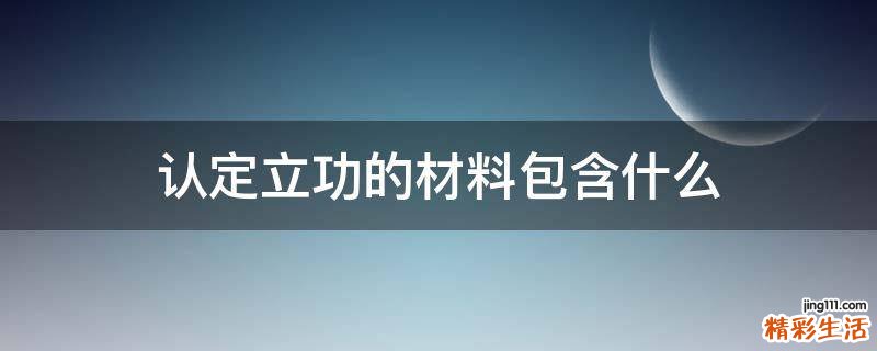 认定立功的材料包含什么