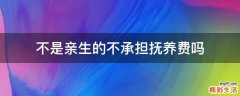 不是亲生的不承担抚养费吗