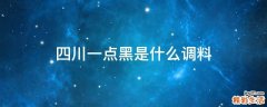四川一点黑是什么调料