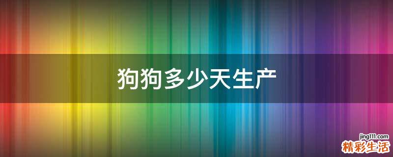 狗狗多少天生产