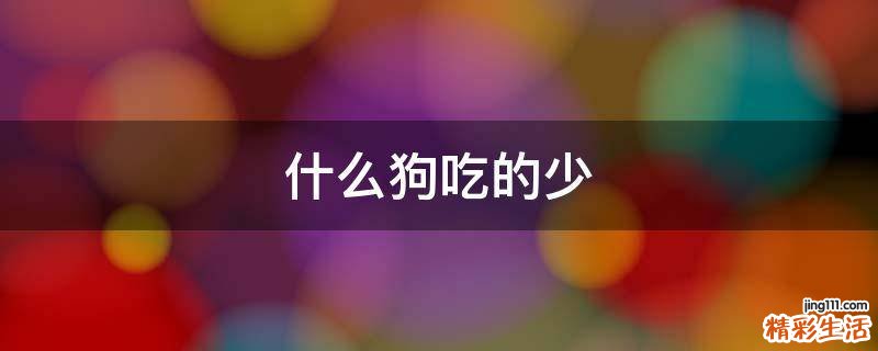 什么狗吃的少