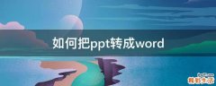 如何把ppt转成word