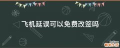 飞机延误可以免费改签吗