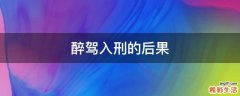 醉驾入刑的后果