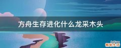 方舟生存进化什么龙采木头