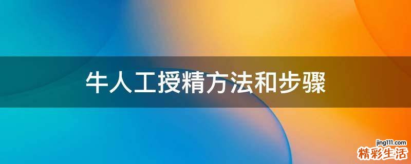 牛人工授精方法和步骤