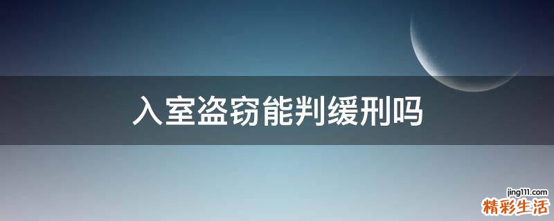 入室盗窃能判缓刑吗