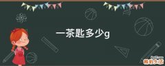 一茶匙多少g