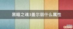 黑暗之魂3盖尔弱什么属性
