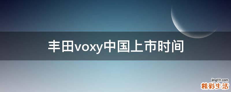 丰田voxy中国上市时间