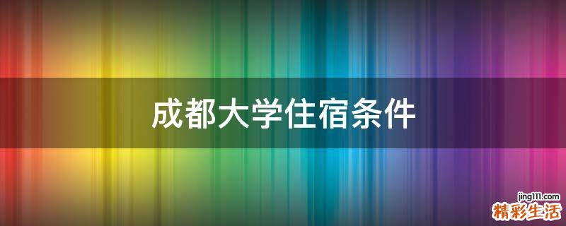 成都大学住宿条件