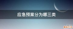 应急预案分为哪三类