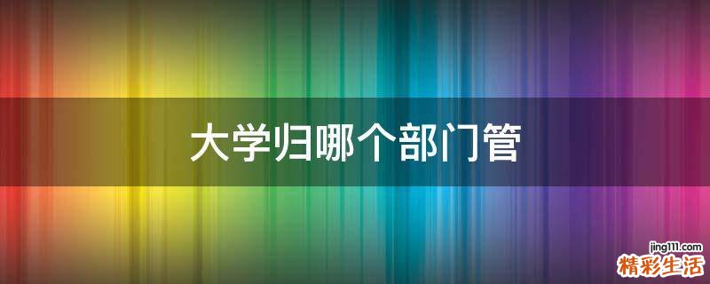 大学归哪个部门管