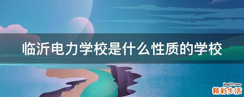 临沂电力学校是什么性质的学校