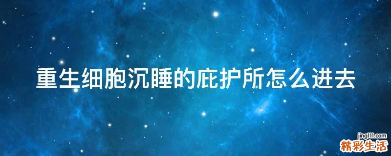 重生细胞沉睡的庇护所怎么进去