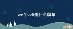 we丫vv6是什么牌车