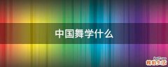 中国舞学什么