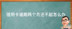 信用卡逾期两个月还不起怎么办