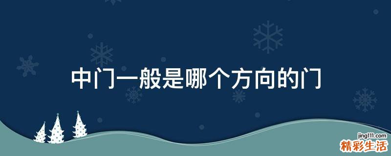 中门一般是哪个方向的门