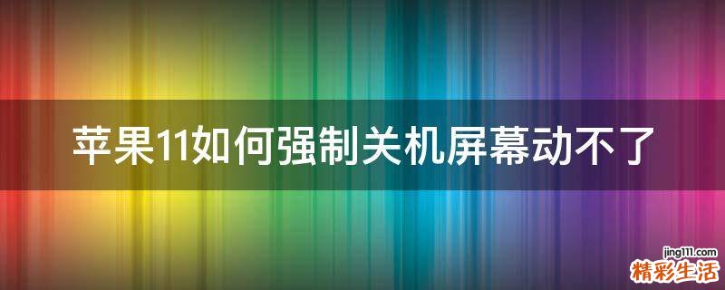 苹果11如何强制关机屏幕动不了