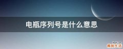 电瓶序列号是什么意思