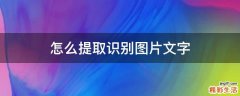 怎么提取识别图片文字