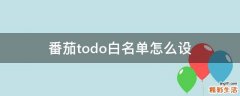 番茄todo白名单怎么设