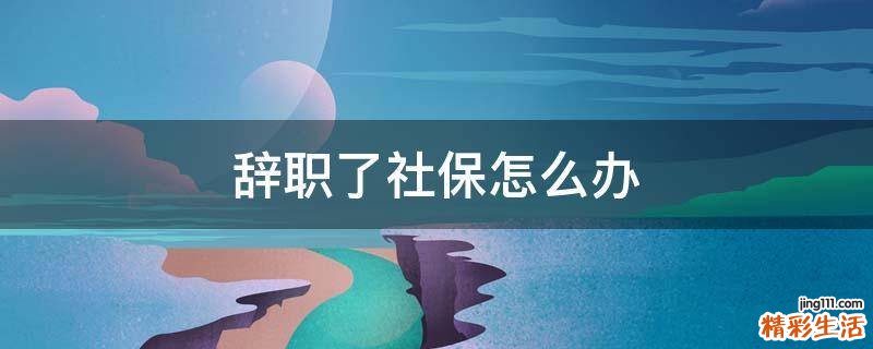 辞职了社保怎么办