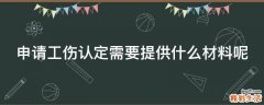 申请工伤认定需要提供什么材料呢