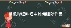 手机哔哩哔哩中如何删除作品