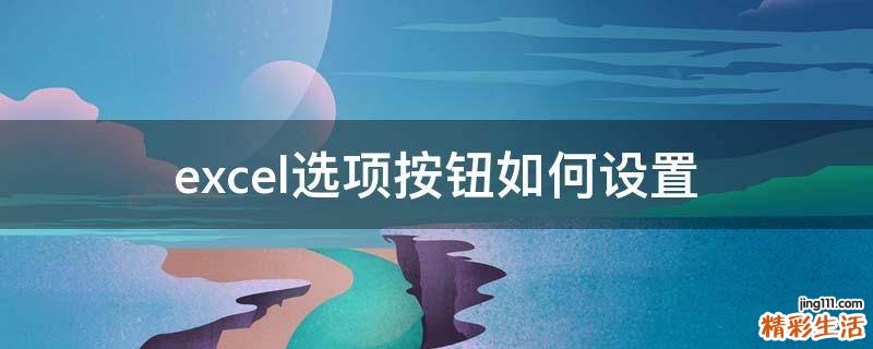 excel选项按钮如何设置