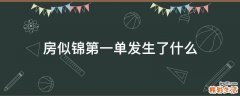 房似锦第一单发生了什么