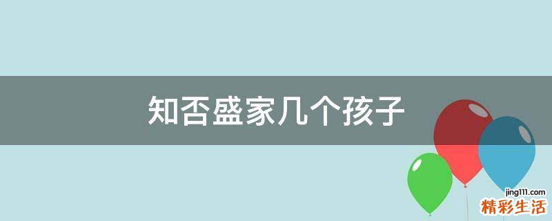 知否盛家几个孩子