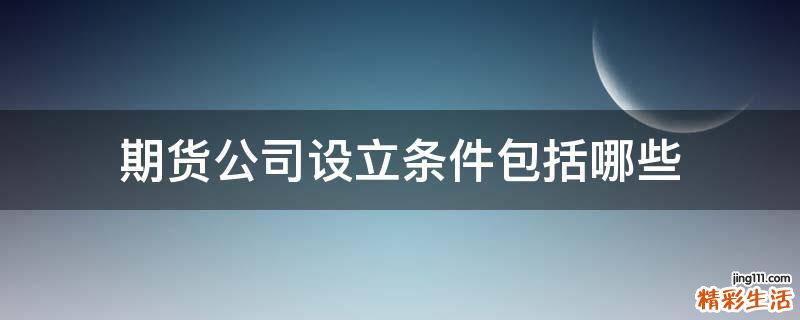 期货公司设立条件包括哪些