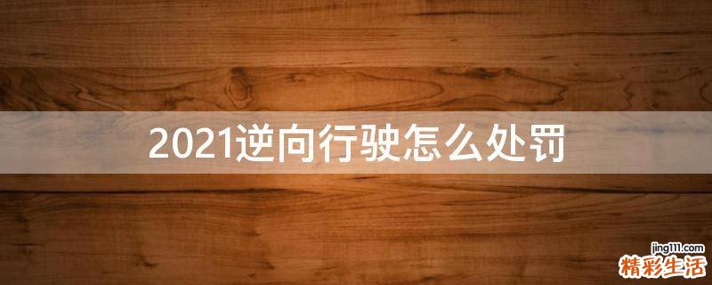 2021逆向行驶怎么处罚