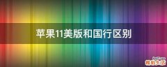 苹果11美版和国行区别