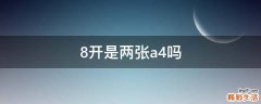 8开是两张a4吗