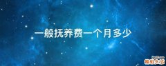 一般抚养费一个月多少