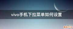 vivo手机下拉菜单如何设置