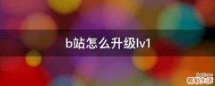 b站怎么升级lv1