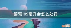 醉驾109毫升会怎么处罚