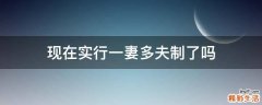 现在实行一妻多夫制了吗