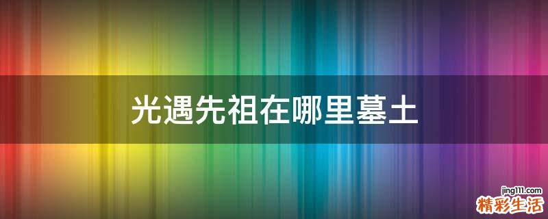 光遇先祖在哪里墓土