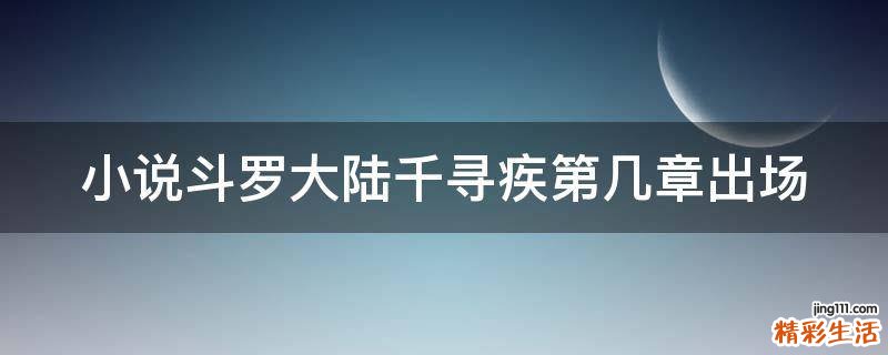 小说斗罗大陆千寻疾第几章出场