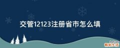 交管12123注册省市怎么填