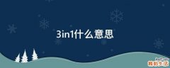 3in1什么意思
