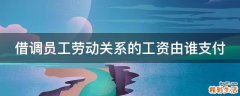 借调员工劳动关系的工资由谁支付