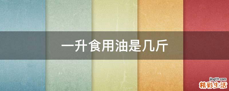 一升食用油是几斤